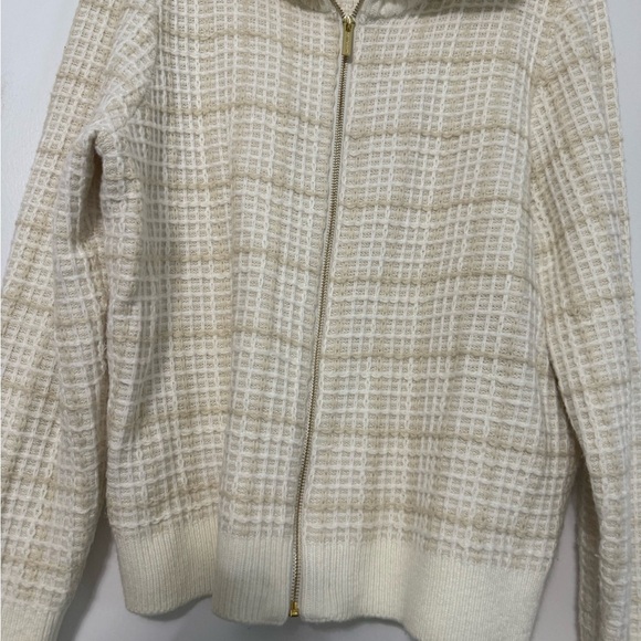 Calligraphie Tan & Cream Cardigan - Picture 4 of 6